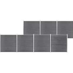 vidaXL Schutting 1218x186 cm HKC grijs