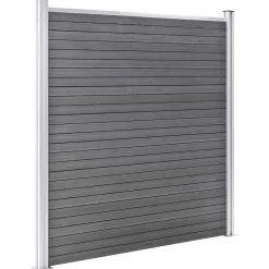 vidaXL Schutting 1218x186 cm HKC grijs