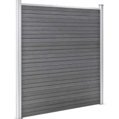vidaXL Schutting 1564x186 cm HKC grijs