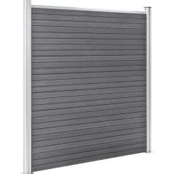 vidaXL Schutting 1737x186 cm HKC grijs
