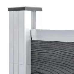 vidaXL Schutting 1737x186 cm HKC grijs