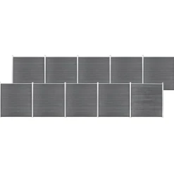 vidaXL Schutting 1737x186 cm HKC grijs