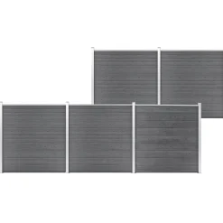 vidaXL Schutting 353x186 cm HKC grijs