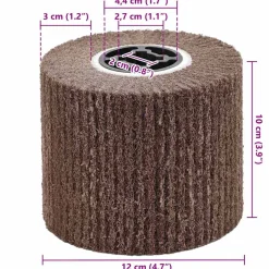 vidaXL Schuurrollen 3 st Bruin 12 x 12 x 10 cm Synthetische Vezel