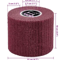 vidaXL Schuurrollen 3 st Rood 12 x 12 x 10 cm Synthetische Vezel