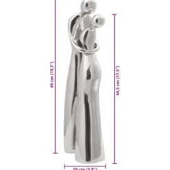 vidaXL sculptuur zilver 10 x 16 x 49 cm Aluminium