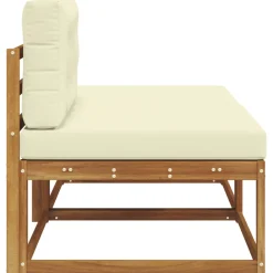 vidaXL Sectie Sofa Eenheden met kussen 2 Stuk Naturel