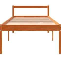 vidaXL Seniorenbed massief grenenhout wasbruin 75x190 cm