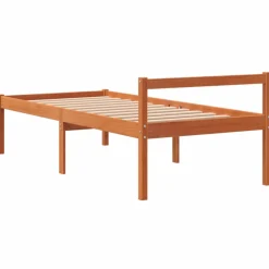 vidaXL Seniorenbed massief grenenhout wasbruin 75x190 cm