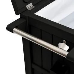 vidaXL Serveerwagen 3-in-1 polypropeen zwart
