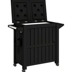 vidaXL Serveerwagen 3-in-1 polypropeen zwart