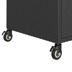 vidaXL Serveerwagen met lade 100x45x97 cm poly rattan zwart