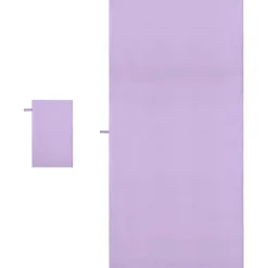 vidaXL Set van Sporthanddoeken 2 st Paars 50 x 30 cm, 200 x 100 cm