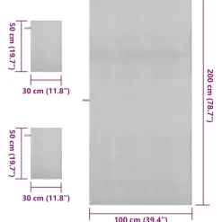 vidaXL Set van Sporthanddoeken 3 st Grijs 210 x 100 cm