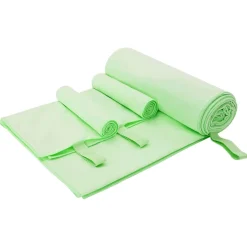 vidaXL Set van Sporthanddoeken 3 st Groen 210 x 100 cm
