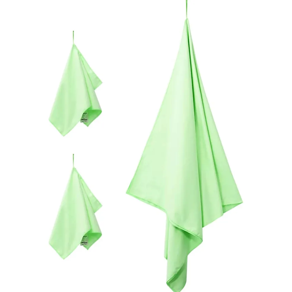 vidaXL Set van Sporthanddoeken 3 st Groen 210 x 100 cm