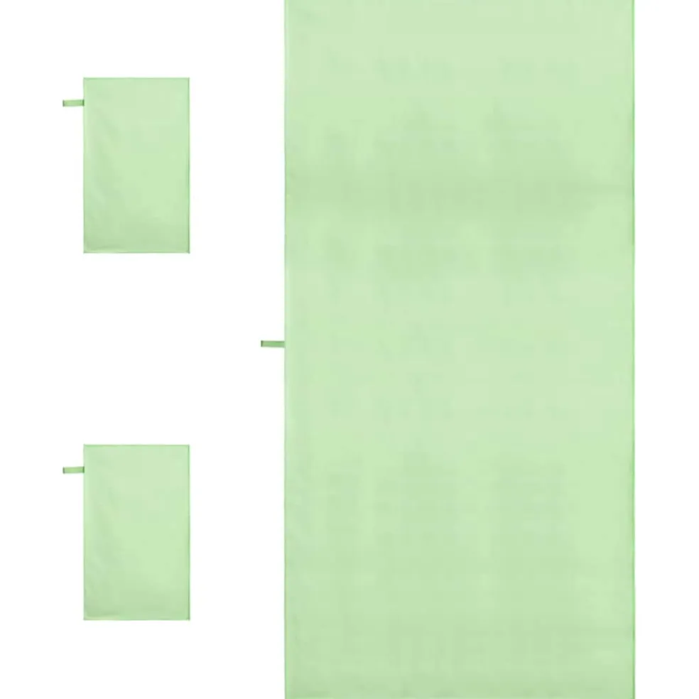 vidaXL Set van Sporthanddoeken 3 st Groen 210 x 100 cm