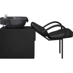 vidaXL Shampoo Stoel Zwart 136 x 60 x 92 cm Kunststof