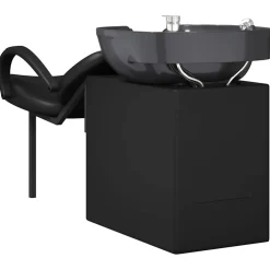 vidaXL Shampoo Stoel Zwart 136 x 60 x 92 cm Kunststof