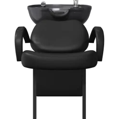 vidaXL Shampoo Stoel Zwart 136 x 60 x 92 cm Kunststof