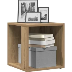 vidaXL Side Table 33 x 33 x 34 cm Engineered wood Artisanaal eiken