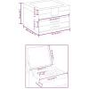 vidaXL Sieradendoosje 3-laags 23x20,5x14 cm wit