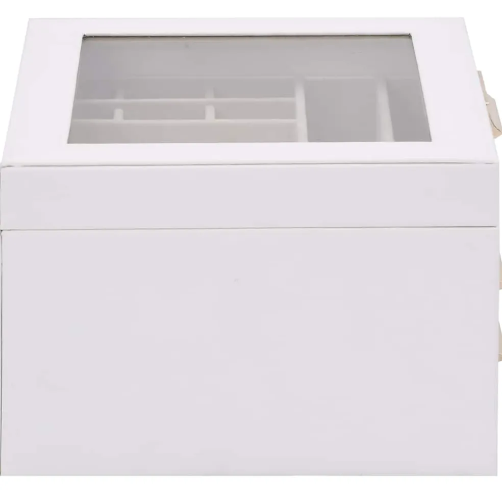 vidaXL Sieradendoosje 3-laags 23x20,5x14 cm wit