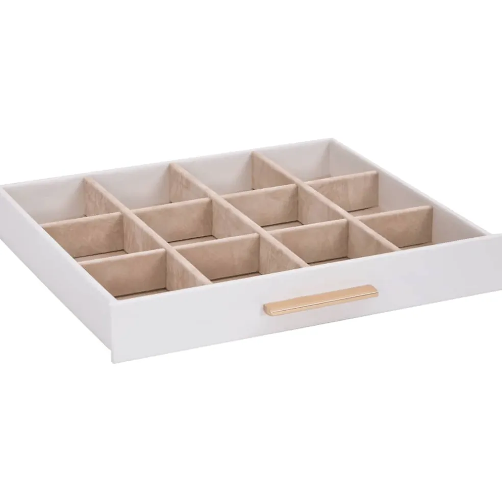 vidaXL Sieradendoosje 3-laags 23x20,5x14 cm wit