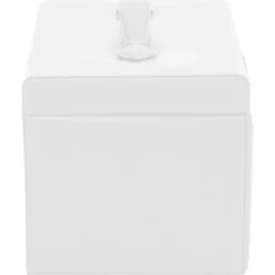 vidaXL Sieradendoosje 3laags met spiegel afsluitbaar 26x18x17,5 cm wit