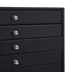 vidaXL Sieradendoos 10-laags met horlogehouders zwart 29x20,5x40,5 cm