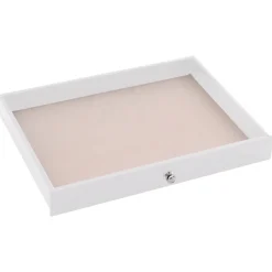 vidaXL Sieradendoos 10-laags met horlogehouders wit 29x20,5x40,5 cm