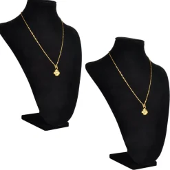 vidaXL Sieradenhouder voor ketting 23x11,5x30 cm zwart 2 st