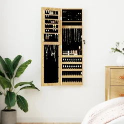 vidaXL Sieradenkast met spiegel wandgemonteerd 30x8,5x106 cm