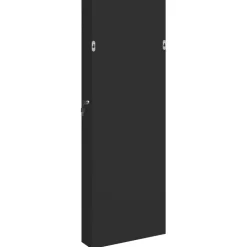vidaXL Sieradenkast met spiegel wandgemonteerd 37,5x10x106 cm zwart