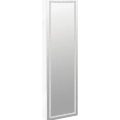 vidaXL Sieradenkast met spiegel en LED wandgemonteerd wit