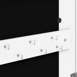 vidaXL Sieradenkast met spiegel en LED wandgemonteerd wit
