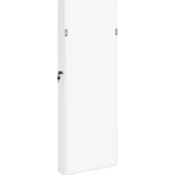 vidaXL Sieradenkast met spiegel wandgemonteerd 37,5x10x106 cm wit