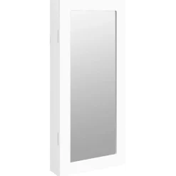 vidaXL Sieradenkast met spiegel wandgemonteerd 30x8,5x67 cm wit