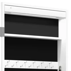 vidaXL Sieradenkast met spiegel en LED wandgemonteerd wit