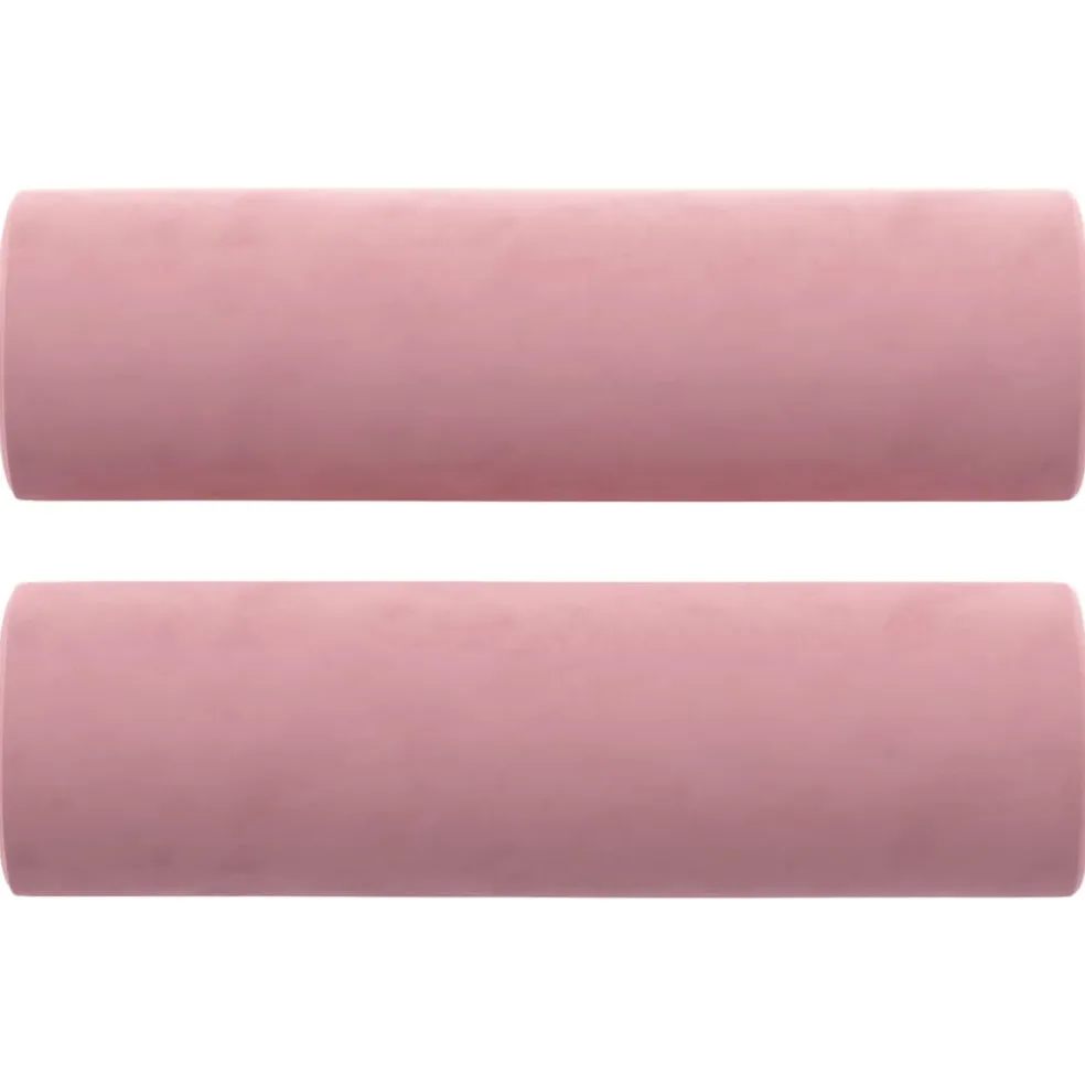 vidaXL Sierkussens 2 st 15x50 cm fluweel roze