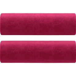 vidaXL Sierkussens 2 st 15x50 cm fluweel wijnrood