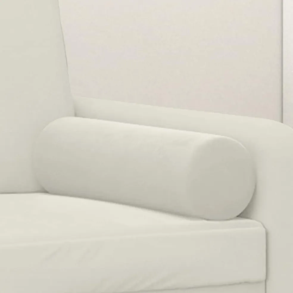 vidaXL Sierkussens 2 st 15x50 cm fluweel crèmekleurig