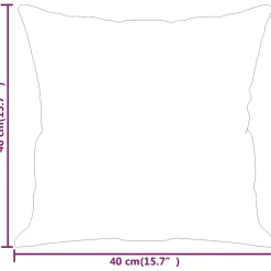 vidaXL Sierkussens 2 st 40x40 cm fluweel crèmekleurig