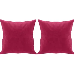 vidaXL Sierkussens 2 st 40x40 cm fluweel wijnrood