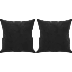 vidaXL Sierkussens 2 st 40x40 cm fluweel zwart
