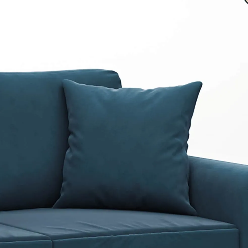 vidaXL Sierkussens 2 st 40x40 cm fluweel blauw