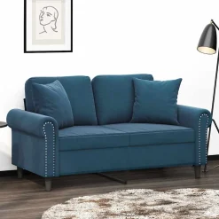 vidaXL Sierkussens 2 st 40x40 cm fluweel blauw