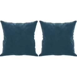 vidaXL Sierkussens 2 st 40x40 cm fluweel blauw