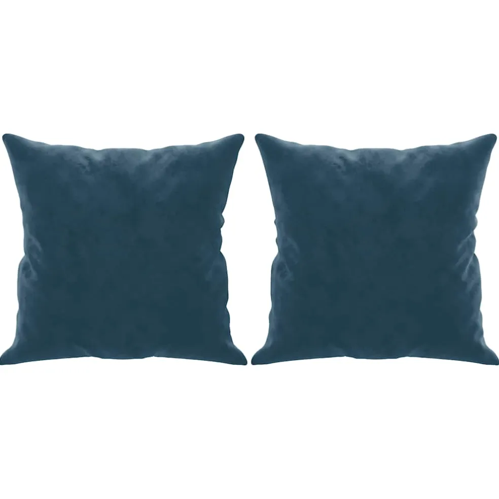 vidaXL Sierkussens 2 st 40x40 cm fluweel blauw