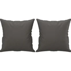 vidaXL Sierkussens 2 st 40x40 cm kunstleer grijs